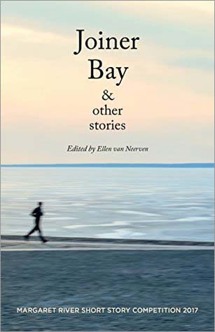 cover Joiner Bay and Other Stories person silhouetted running on a beach at sunrise